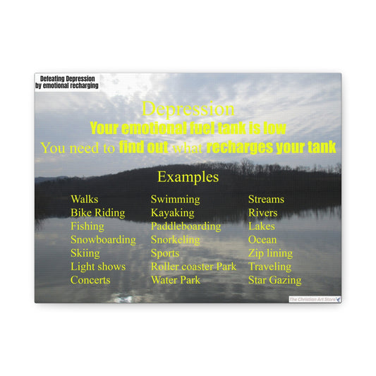 Defeating depression canvas