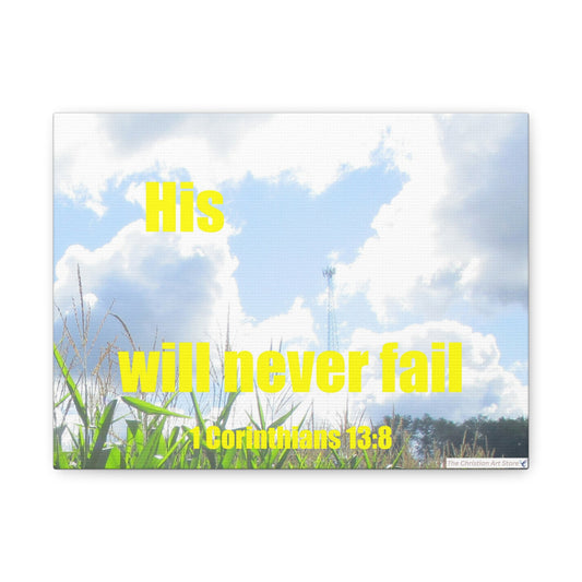 1 Corinthians 13:8 Canvas