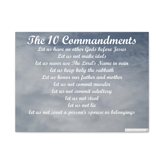 The 10 Commandments Canvas