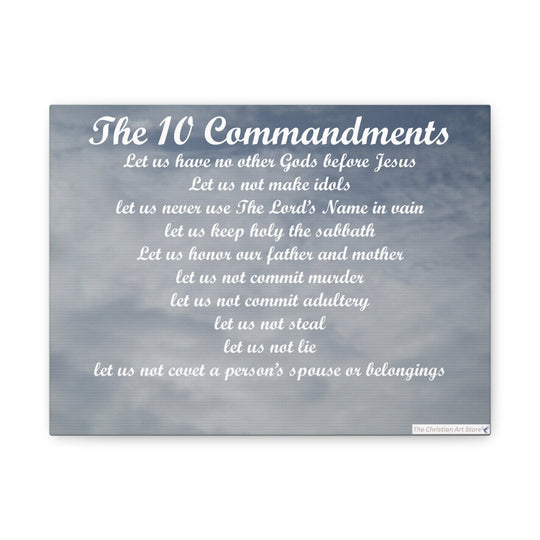 The 10 Commandments Canvas