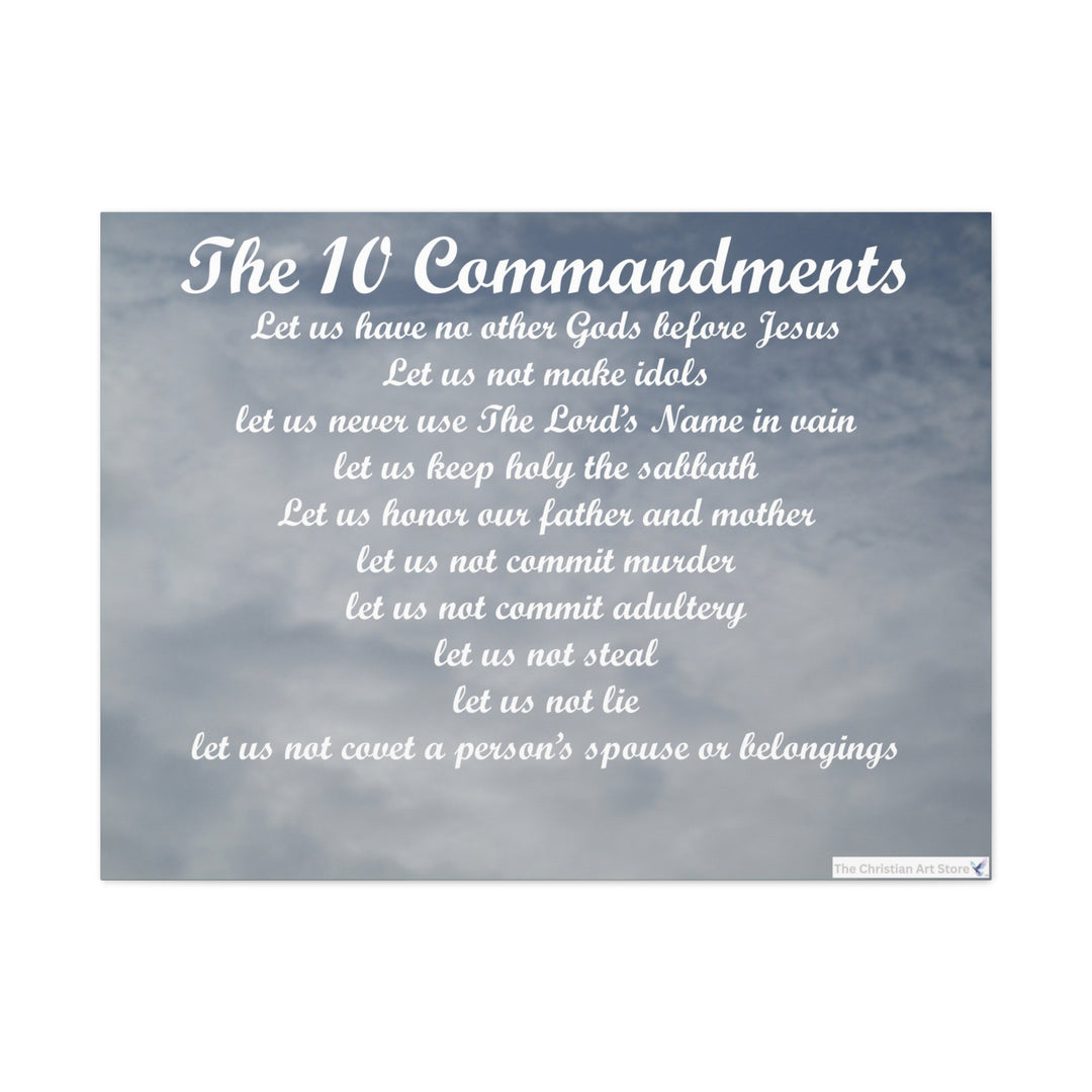 The 10 Commandments Canvas
