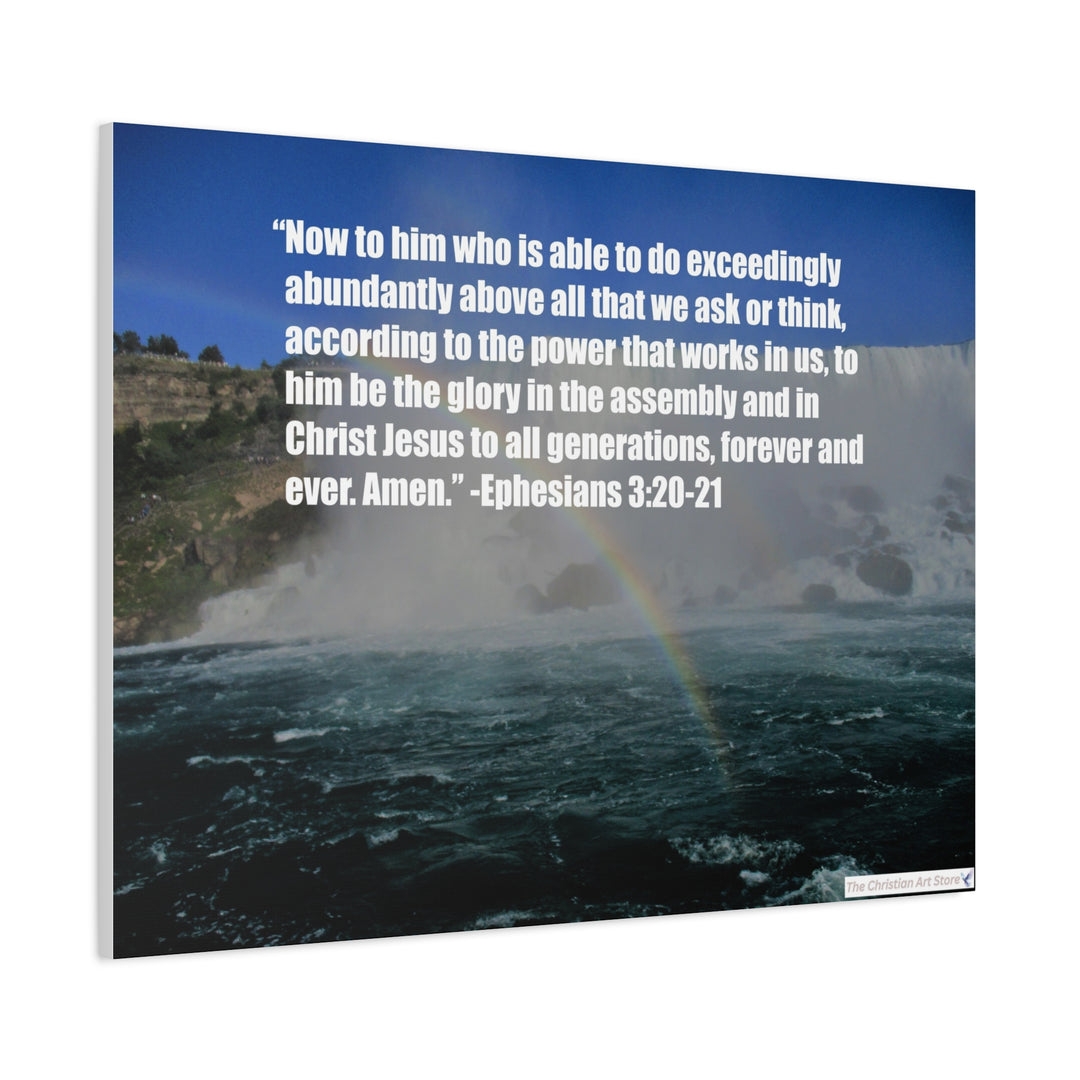 Ephesians 3:20-21 Canvas