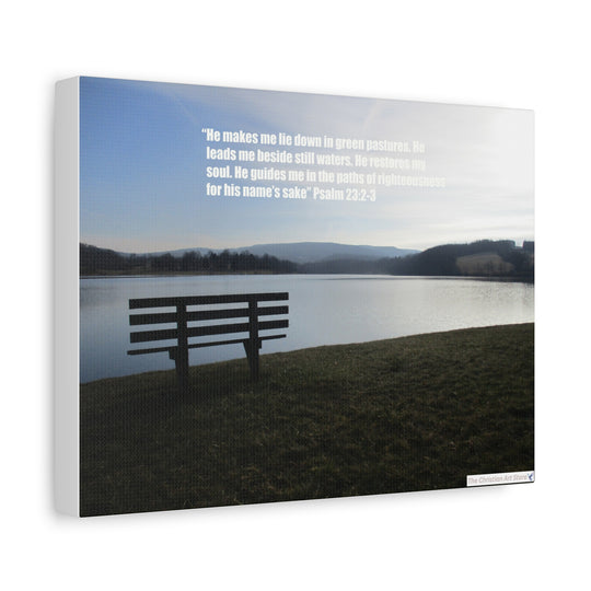 Psalm 23:2-3 Canvas