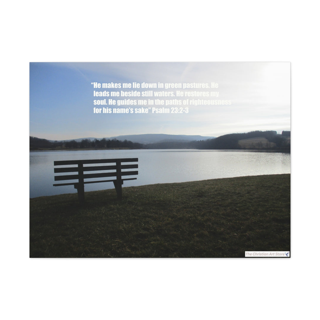 Psalm 23:2-3 Canvas