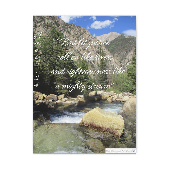 Amos 5:24 Canvas