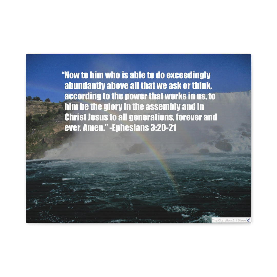 Ephesians 3:20-21 Canvas