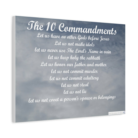 The 10 Commandments Canvas