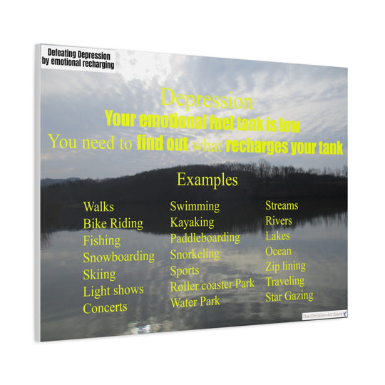 Defeating depression canvas