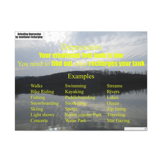 Defeating depression canvas