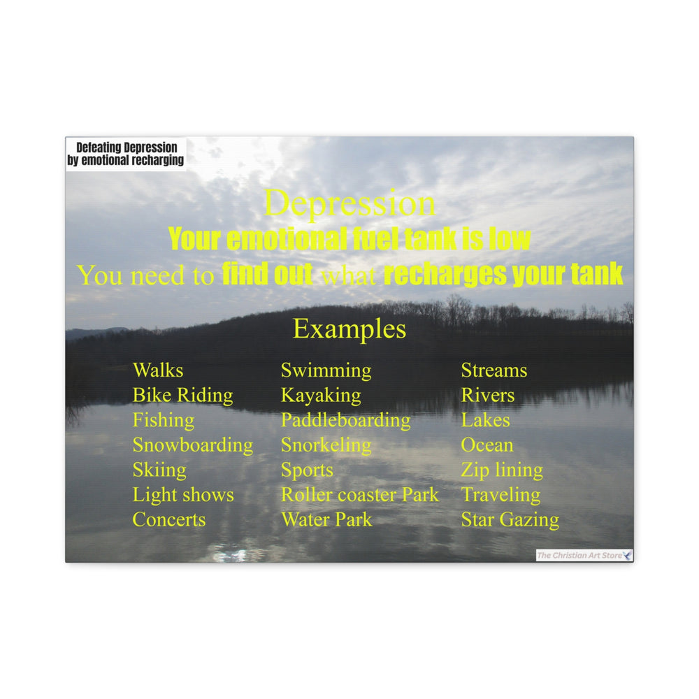 Defeating depression canvas