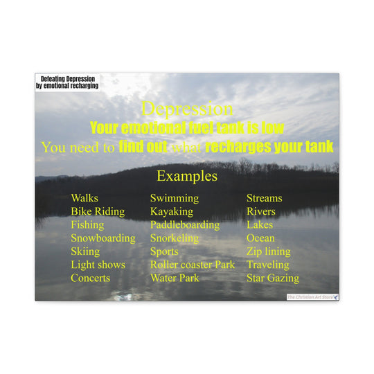 Defeating depression canvas