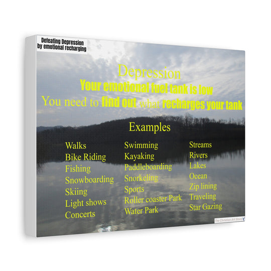 Defeating depression canvas