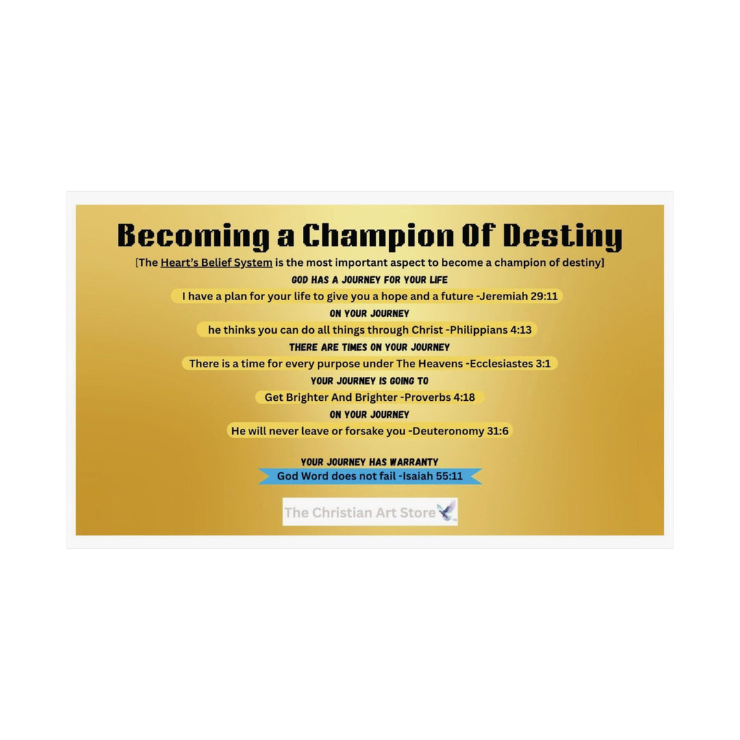 Becoming A Champion Of Destiny Poster
