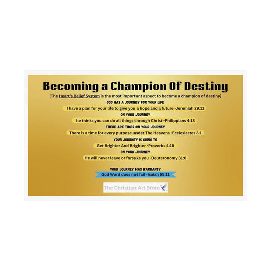 Becoming A Champion Of Destiny Poster