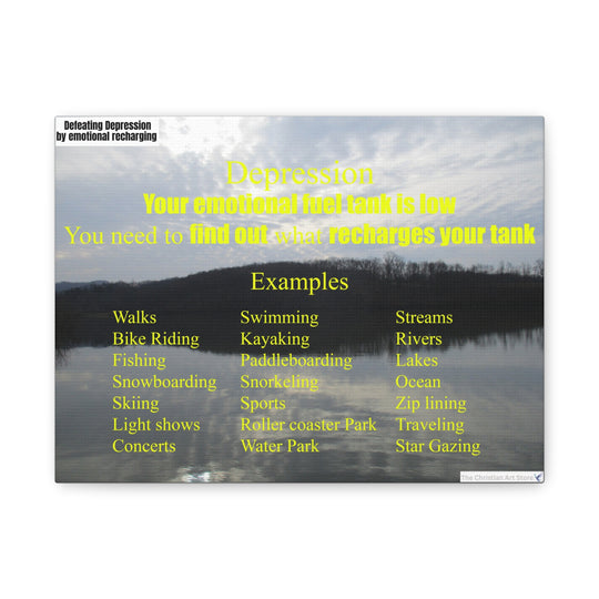 Defeating depression canvas