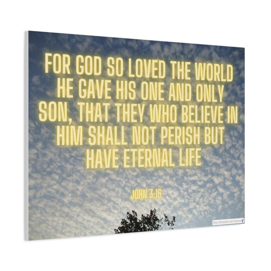 John 3:16 Salvation Canvas