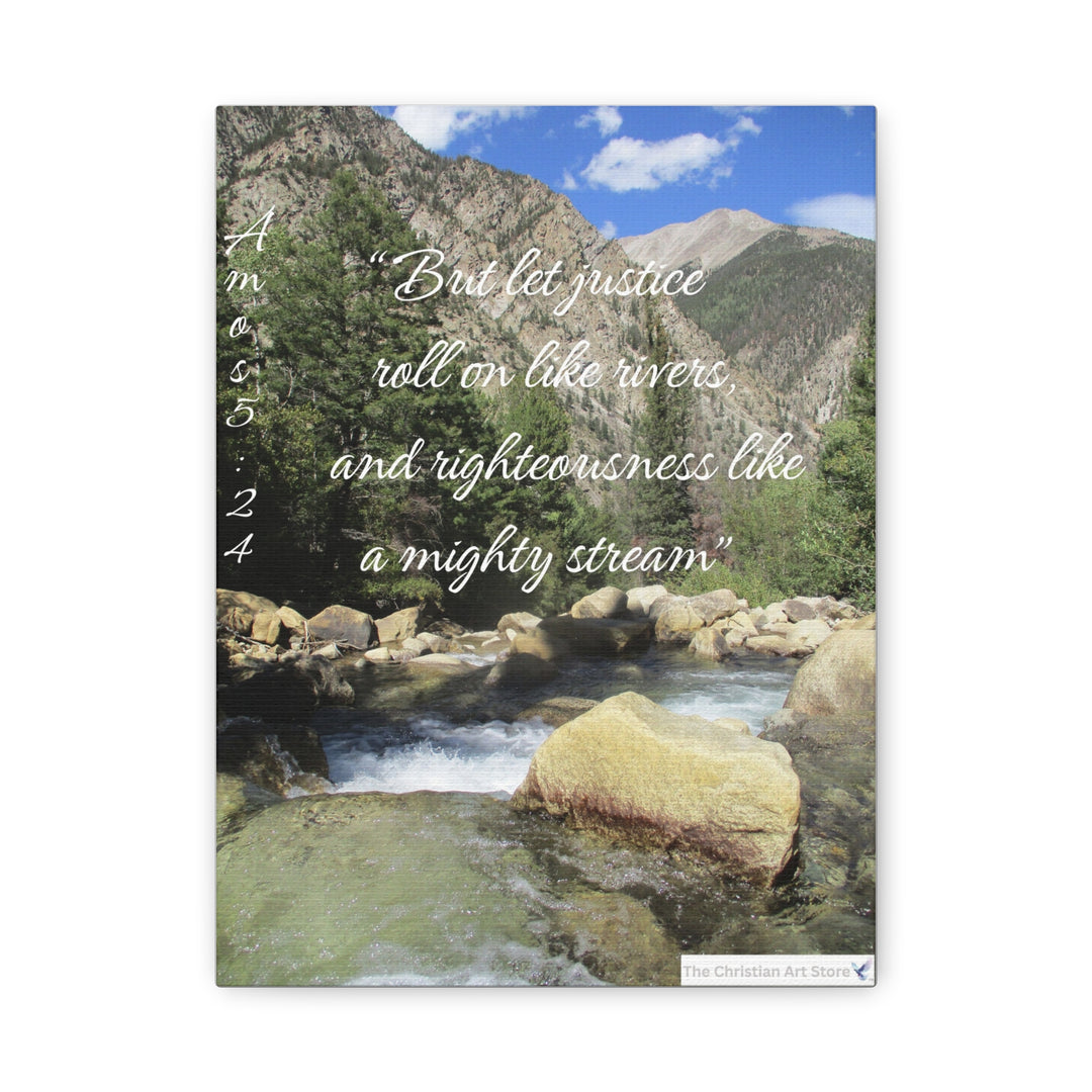 Amos 5:24 Canvas