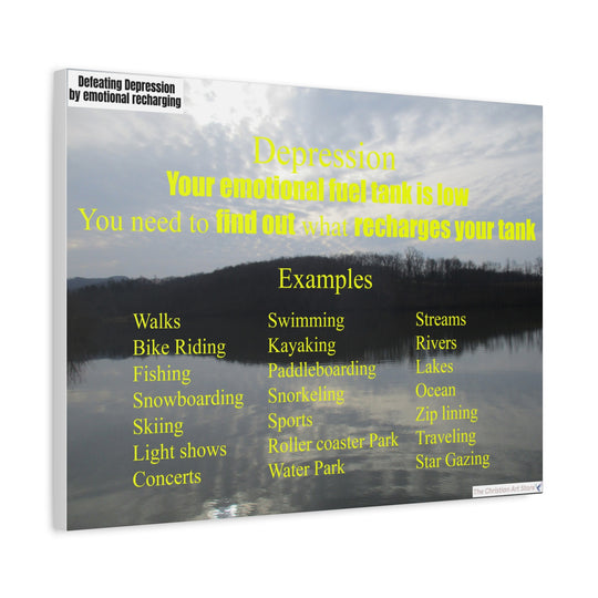 Defeating depression canvas