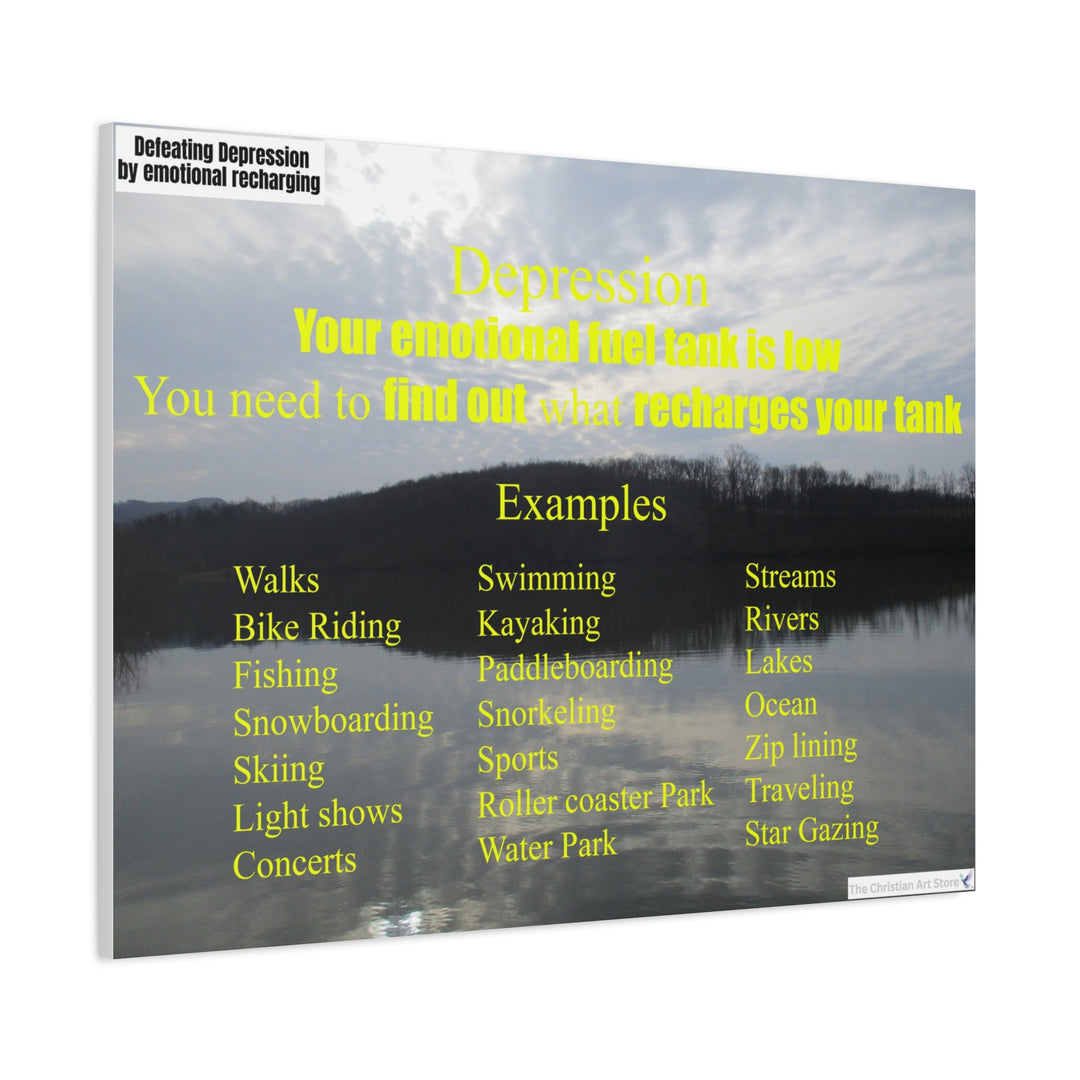 Defeating depression canvas