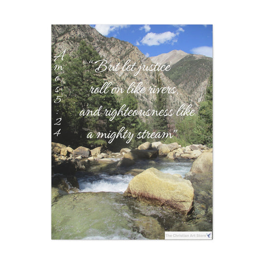 Amos 5:24 Canvas