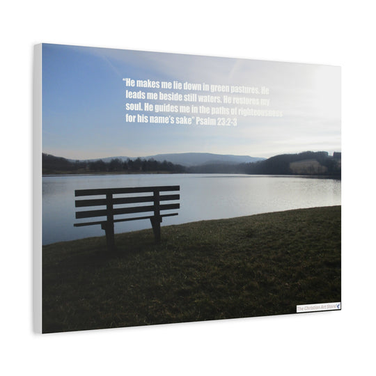 Psalm 23:2-3 Canvas