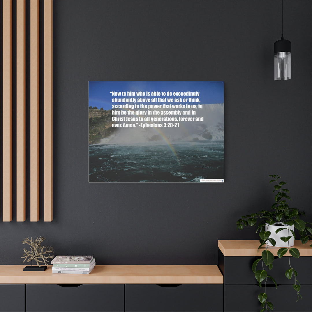 Ephesians 3:20-21 Canvas