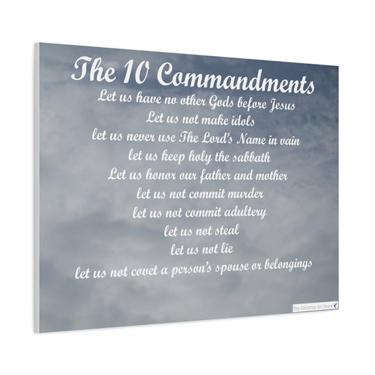 The 10 Commandments Canvas
